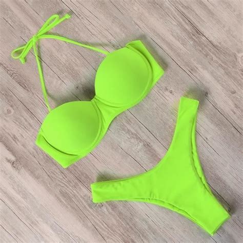 Maillot De Bain Ruuhee Bikini String Br Silien Maillot De Bain Femmes Push Up Bretelles