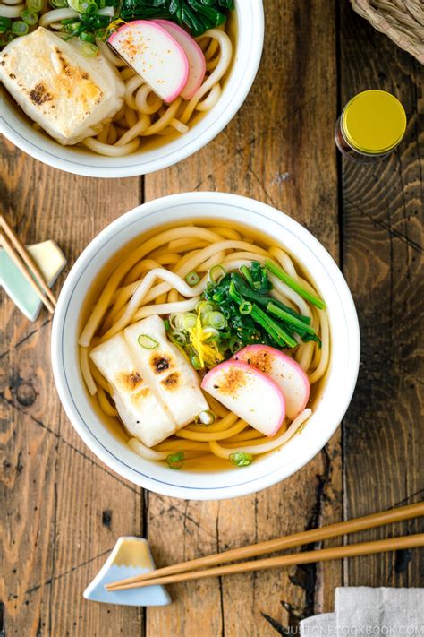 Udon Noodle Soup With Toasted Mochi Chikara Udon Just One Cookbook