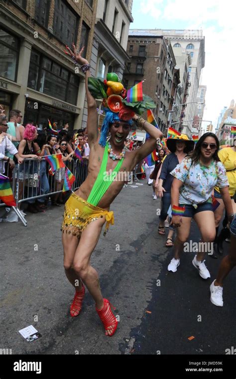 New York City Gay Pride March In New York City Featuring