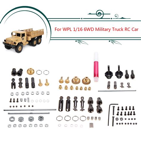 DIY Parts For WPL 1 16 6WD RC Car Military Truck Upgrade Metal OP