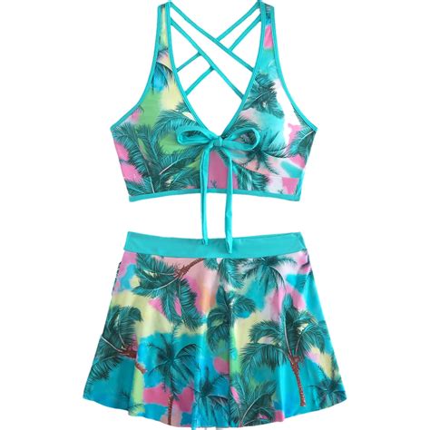 Bikini Sets For Women Plus Size Floral Striped Sexy Swimsuits 2pc Bathing Suits Hawaiian