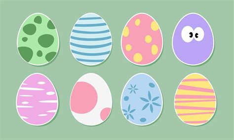 Cartoony Easter Egg Vector Icon Set 13105451 Vector Art At Vecteezy