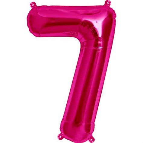 Pink Number 7 Helium Foil Giant Balloon 86cm 34 In