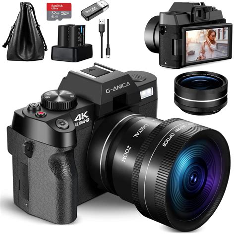 G-Anica 4K Digital Cameras for Photography，48MP/60FPS Video Camera for ...