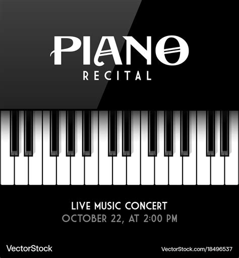 Piano Recital Poster Leaflet Or Invitation Design Vector Image