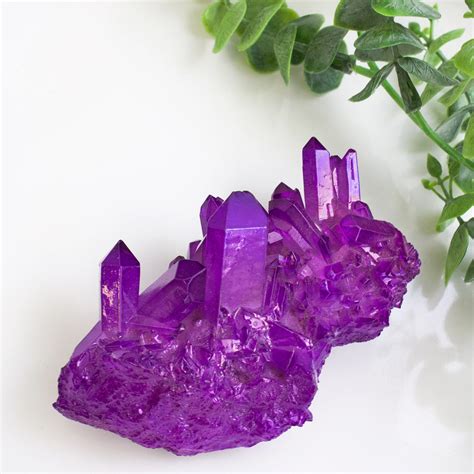 Purple Aura Quartz - Unique Specimen #3 - Muse + Moonstone | Crystals