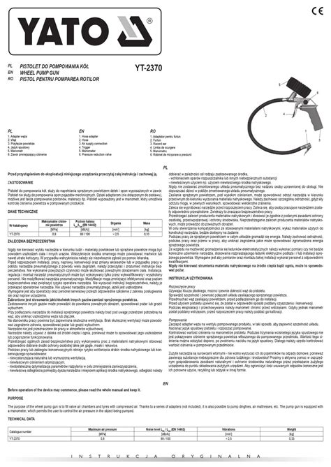 YATO YT-2370 QUICK START MANUAL Pdf Download | ManualsLib