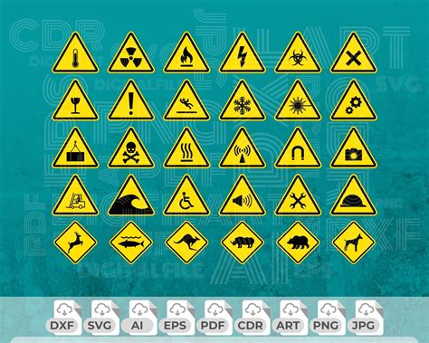 Warning Sign Svg Danger Png Caution Sign Clipart Safety Sign Svg
