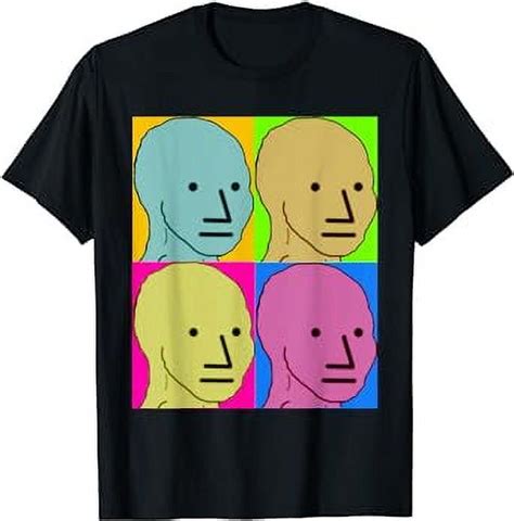 Npc Meme Wojak Pop Art T Shirt Walmart