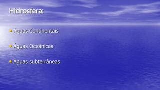 Hidrografia Os Oceanos PPT