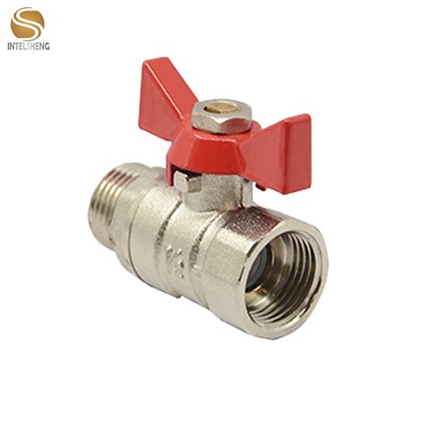 pn red butterfly handle male  female ball valve china pn