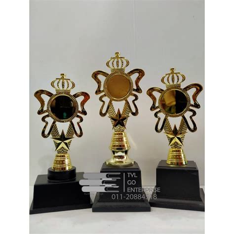 set trophy include logo label piala trophy award sport