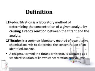 Redox titration | PPT