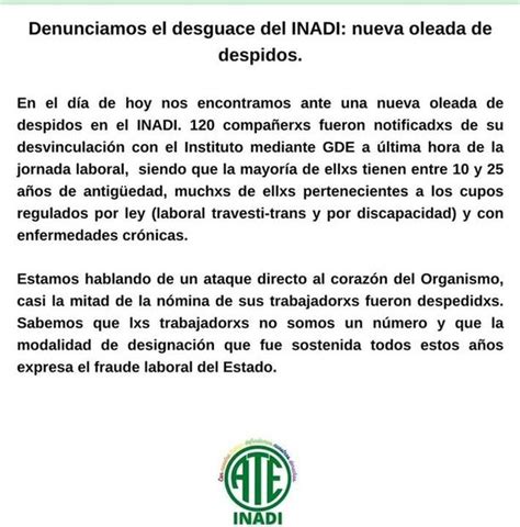 Nueva Ola De Despidos En El Inadi Desvincularon A Trabajadores