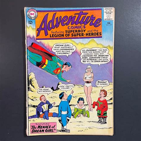 Adventure Comics 317 1st Dream Girl Silver Age Dc 1964 Superboy Comic