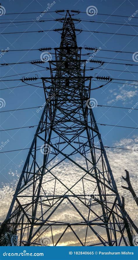 High Power Grid Electric Tower Stock Image - Image of electric, grid: 182840665