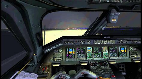 Night Landing Erj Cockpit View Hd Youtube