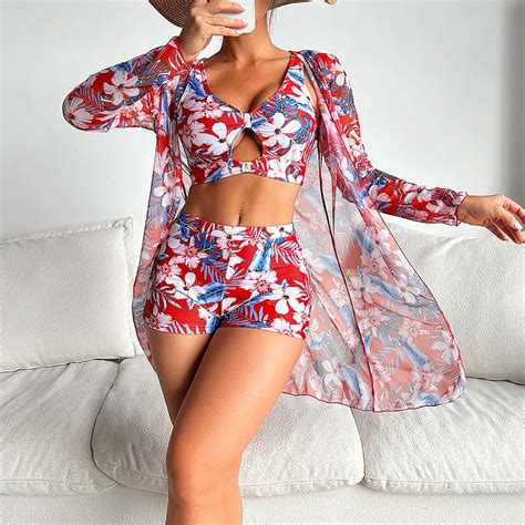 Aoochasliy Super Spring Women Swimsuit Women S Printed Bikini Straps