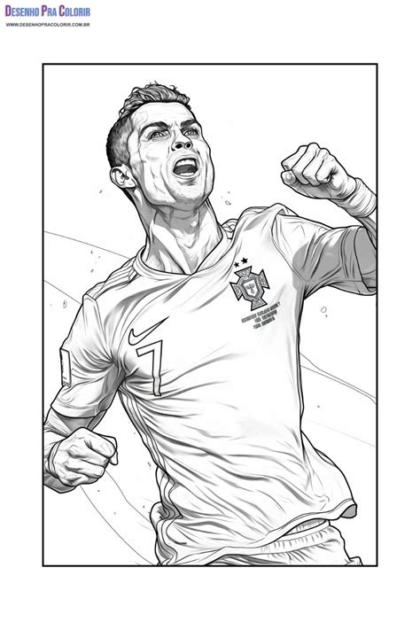Cr7 Para Colorir E Imprimir - Cristiano Ronaldo Para Colorir + De 30 Desenhos Para Imprimir