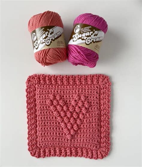 Crochet Happy Heart Hot Pad Daisy Farm Crafts