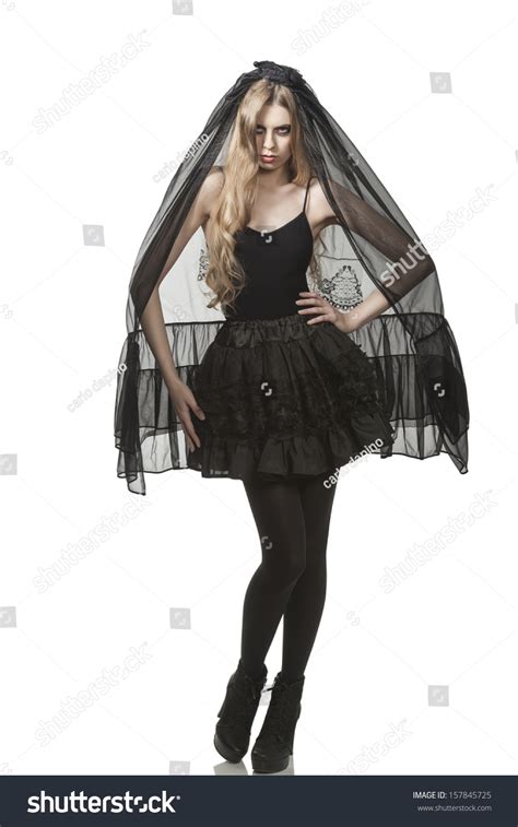 Portrait Sexy Blonde Girl Dark Style Stock Photo 157845725 Shutterstock