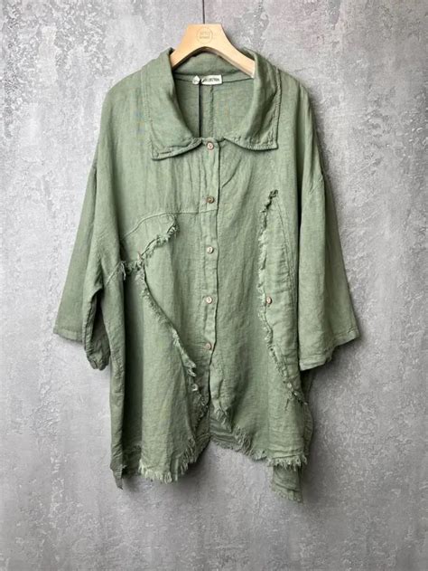 Рубашка с бахромой лён :: Рубашки