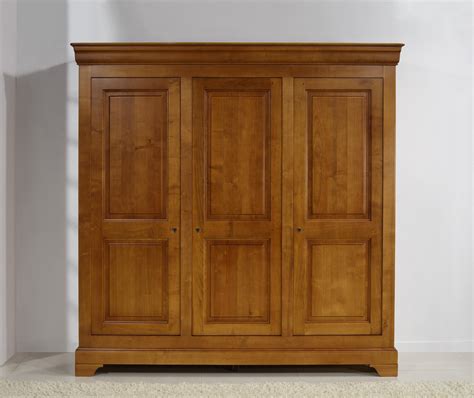 Armoire Portes Anna R Alis E En Merisier Massif De Style Louis Philippe