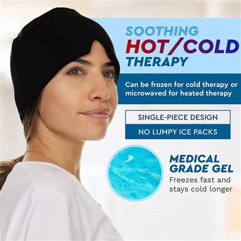 Vivicoco Migraine Relief Hat Gel Hot Cold Therapy Headache Relief Cap Relieve Headaches Stress