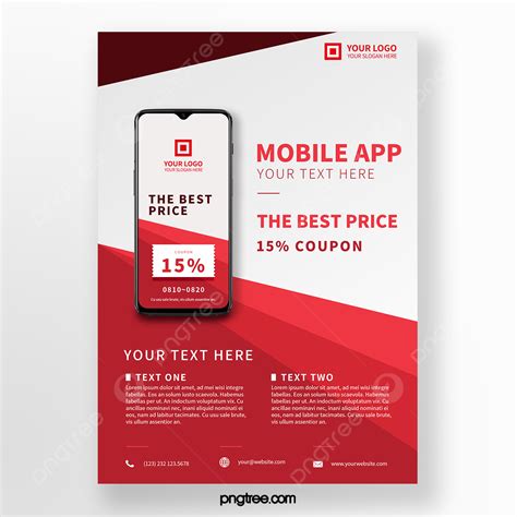 Simple Red Mobile App Promotion Flyer Template Download On Pngtree