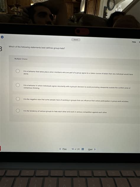 Solved Which of the following statements best defines | Chegg.com