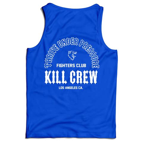 THRIVE UNDER PRESSURE TANK TOP - BLUE / WHITE – Kill Crew