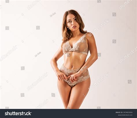 Lingerie Fashion Model Stunning Blonde Woman Stock Photo 2074833916 Shutterstock