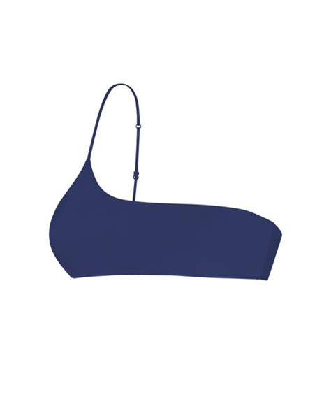 Navy Blue One Shoulder Bikini Ark Swimwear Buy Online