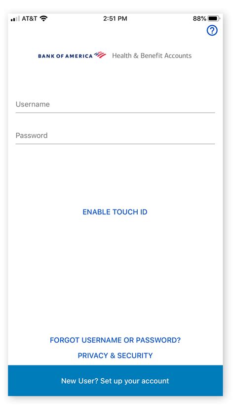 Bank America Online Banking Log