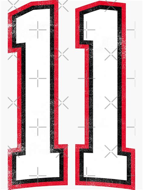 Number Eleven 11 Sticker By Melvtec Redbubble