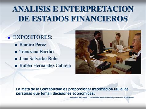 Ppt Analisis E Interpretacion De Estados Financieros Powerpoint