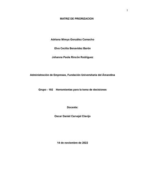 Matriz De Priorizacion 2
