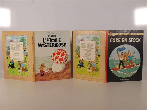 Tintin L Etoile mystérieuse Réédition de 1957 4ème plat B21 Dos