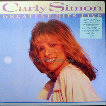 Carly Simon Greatest Hits Live U S Promotional Lp