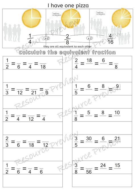 how to calculate equivalent fractions