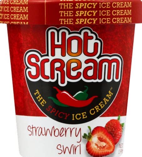 Hot Scream Strawberry Swirl Spicy Ice Cream Pint 16 Oz Pick ‘n Save