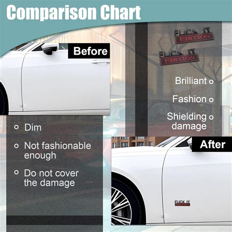2 calcomanías de automóvil con emblema Fuck IT Edition letras 3D de material metálico reemplazo