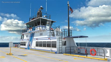 Fisher Island Ferry Ship 3D Model $129 - .3ds .blend .c4d .fbx .max .ma ...