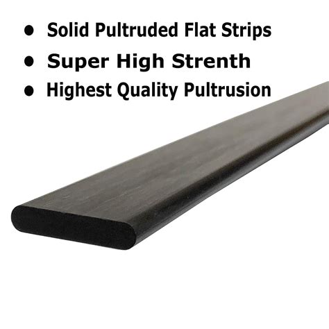 4 2mm X 10mm 1000mm Pultruded Flat Carbon Fiber Bar 100 Pultrude