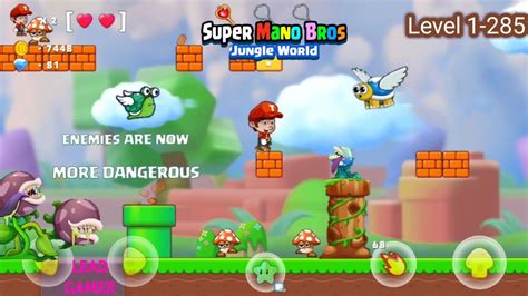 Super Mano Bros Jungle World Level 1 285 Gameplay Games Gaming YouTube