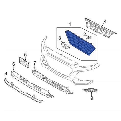 Hyundai OE 86350J9000 - Front Upper Grille