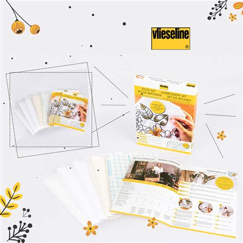 Vlieseline Embroidery Set From Freudenberg Batting And Interfacing