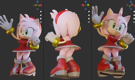 3D Sex 3d 3d Artwork Amy Rose Hedgehog Girl Sega Sonic The Hedgehog Series 3D Porn