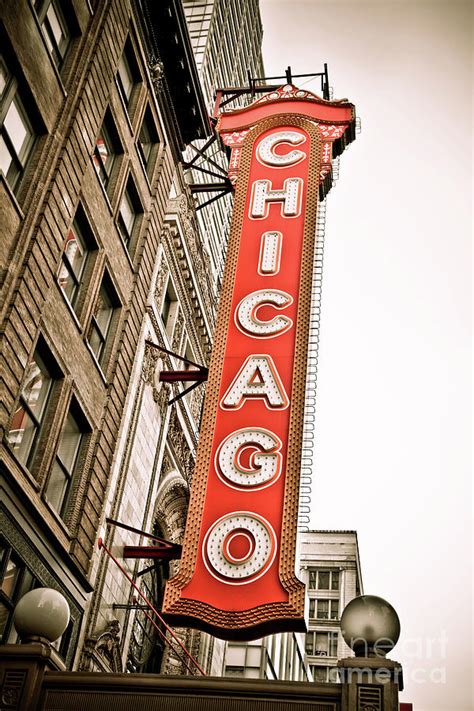 Chicago Theater Sign Marquee Photograph By Paul Velgos Fine Art America