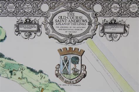 Lot Detail The Old Course St Andrews A Plan Of The Links Ltd Ed Map